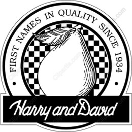 Vintage Harry and David Pear Logo