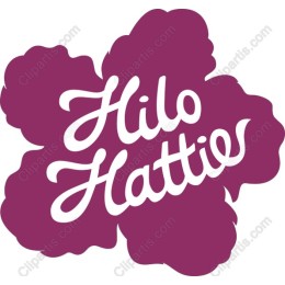 Hilo Hattie Floral Typography