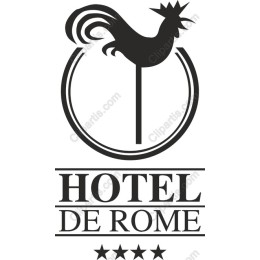 Hotel de Rome Elegant Rooster Logo