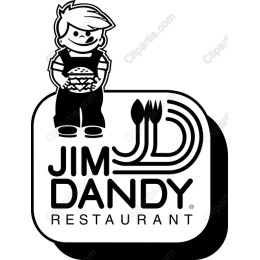 Cheerful Mascot Restaurant - Jim Dandy Logo