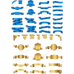 Blue and Gold Ribbon Bundle