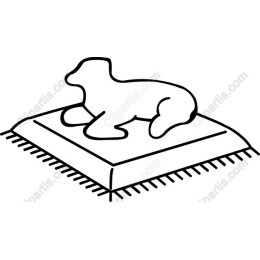Serene Dog on Pillow