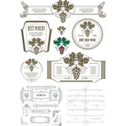 Wine Label and Decorative Clipart Set