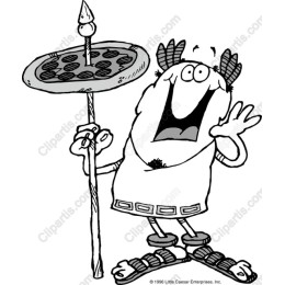 Cheerful Pizza Character