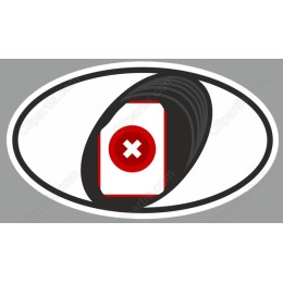 Eye Motif with Red Card Icon