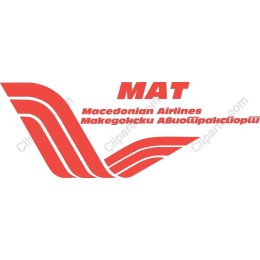 MAT Macedonian Airlines Vintage Logo
