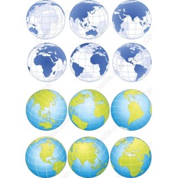 Worldly Wonders: Globe Clipart Set