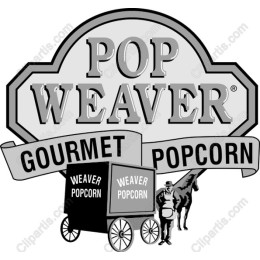 Pop Weaver Gourmet Popcorn Vintage Logo