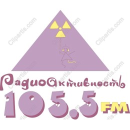 Radioactive Logo for Radio Station 105.5 FM