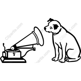 Classic Gramophone and Dog