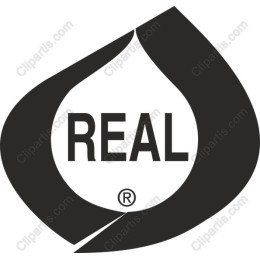 REAL Logo in Modern Droplet