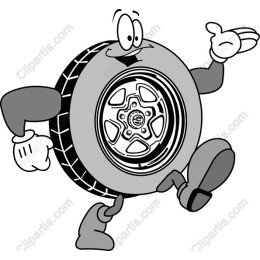 Cheerful Cartoon Tire