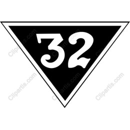 Vintage Retro Number 32