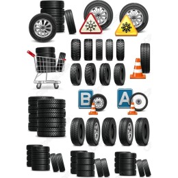  Tire Bundle - Clipart Collection