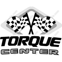 Torque Center Racing Logo with Checkered Flags