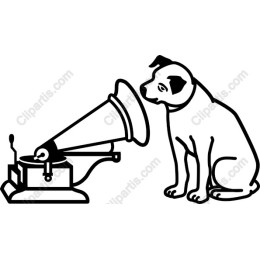 Nostalgic Gramophone with Dog