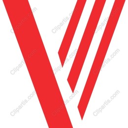 Dynamic Red V Logo