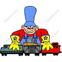 Cheerful Train Conductor