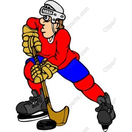 Action-Packed Hockey Player