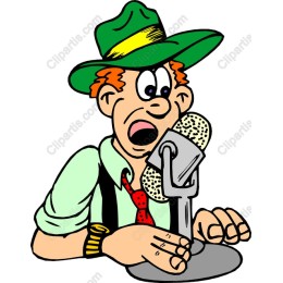 Vibrant Cartoon Character - Microphone Enthusiast