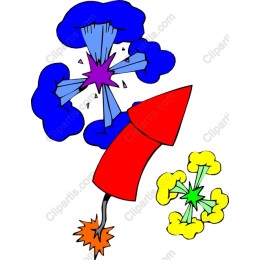 Vibrant Firework Rocket