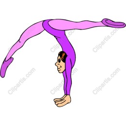 Vibrant Handstand Gymnast