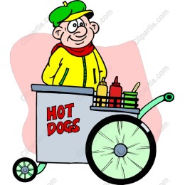 Cheerful Hot Dog Vendor