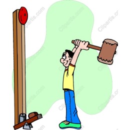 Cheerful Boy with Mallet