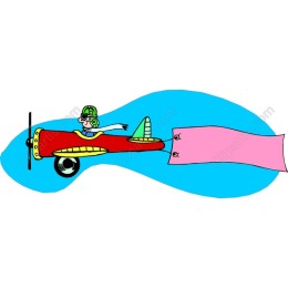 Whimsical Vintage Airplane with Customizable Banner