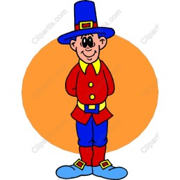 Cheerful Cartoon Pilgrim
