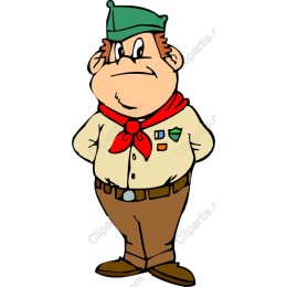 Whimsical Cartoon Scout Leader
