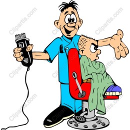 Cheerful Barber and Client