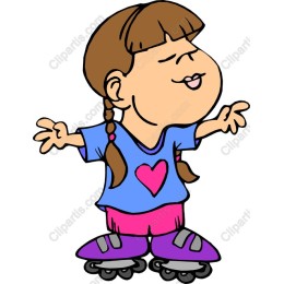 Playful Roller Skating Girl