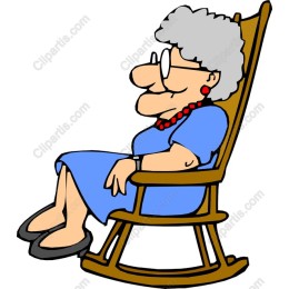 Elderly Woman in Rocking Chair