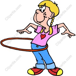 Playful Hula-Hoop Girl