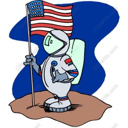 Astronaut with American Flag