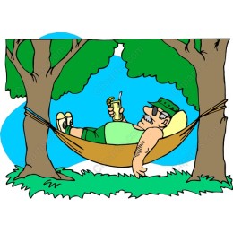Relaxed Man in Hammock