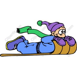 Winter Sledding Child