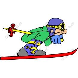 Cartoon Skier