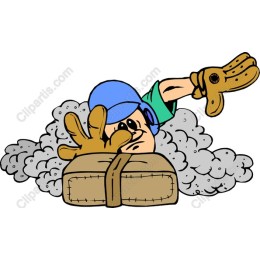Whimsical Cartoon Delivery Worker