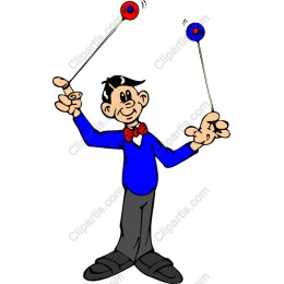 Whimsical Juggling Performer