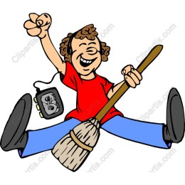 Joyful Dance with Broom