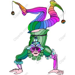 Playful Clown Handstand
