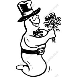 Playful Worm with Flowers