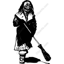 Mysterious Broomstick Witch