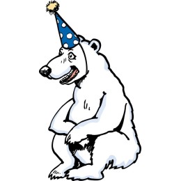 Playful Polar Bear Party Hat