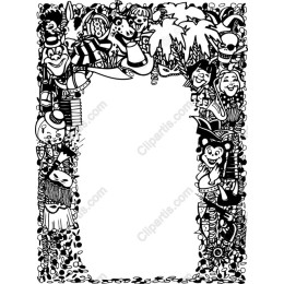 Playful Whimsical Cartoon Frame