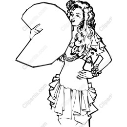 Glamorous Vintage Woman with Speech Bubble