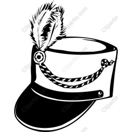 Classic Military Hat with Feathers