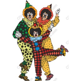 Colorful Clown Trio